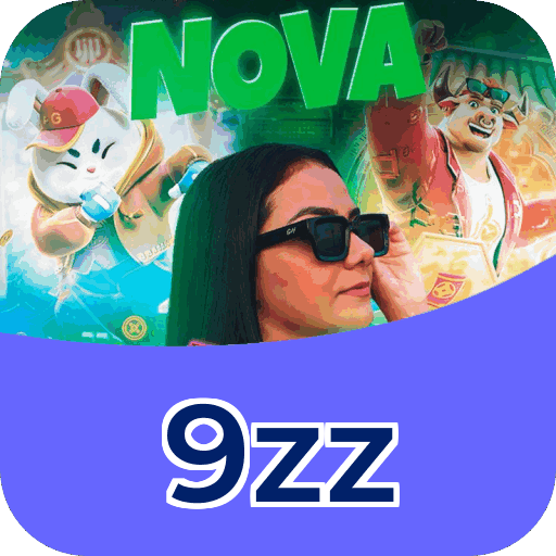 Interface do aplicativo 9zz mostrando jogos disponíveis no iOS e Android